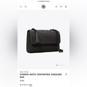 Tory Burch FLEMING MATTE CONVERTIBLE SHOULDER BAG